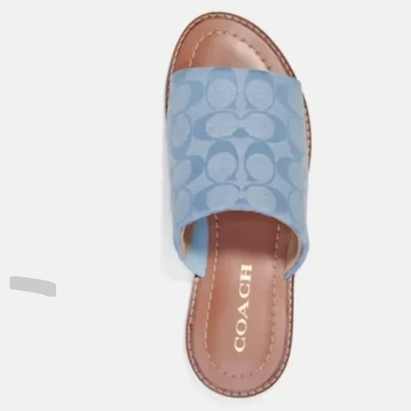 NWOT Coach Women Hazel Sandal in Signature Chambray Size 8 - Picture 3 of 6